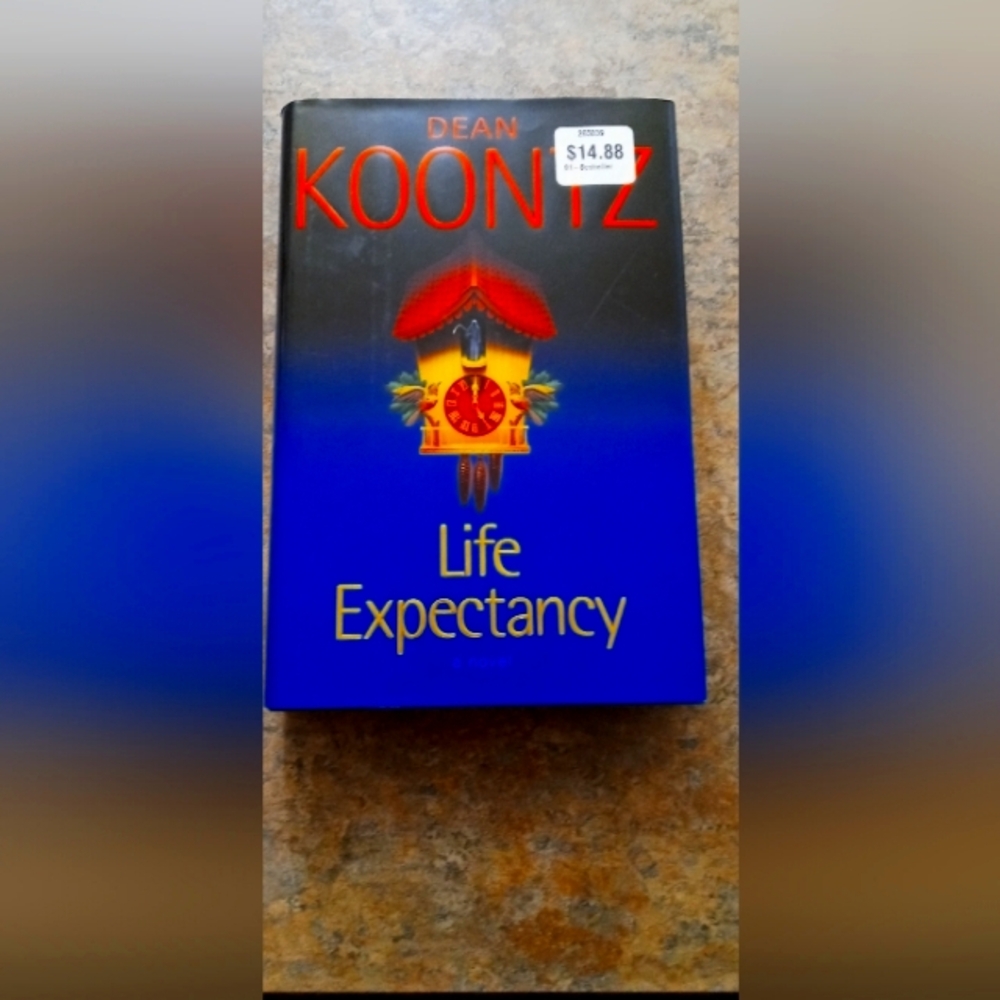 Dean Koontz "Life Expectancy" Hardcover - Blue & Black Cover